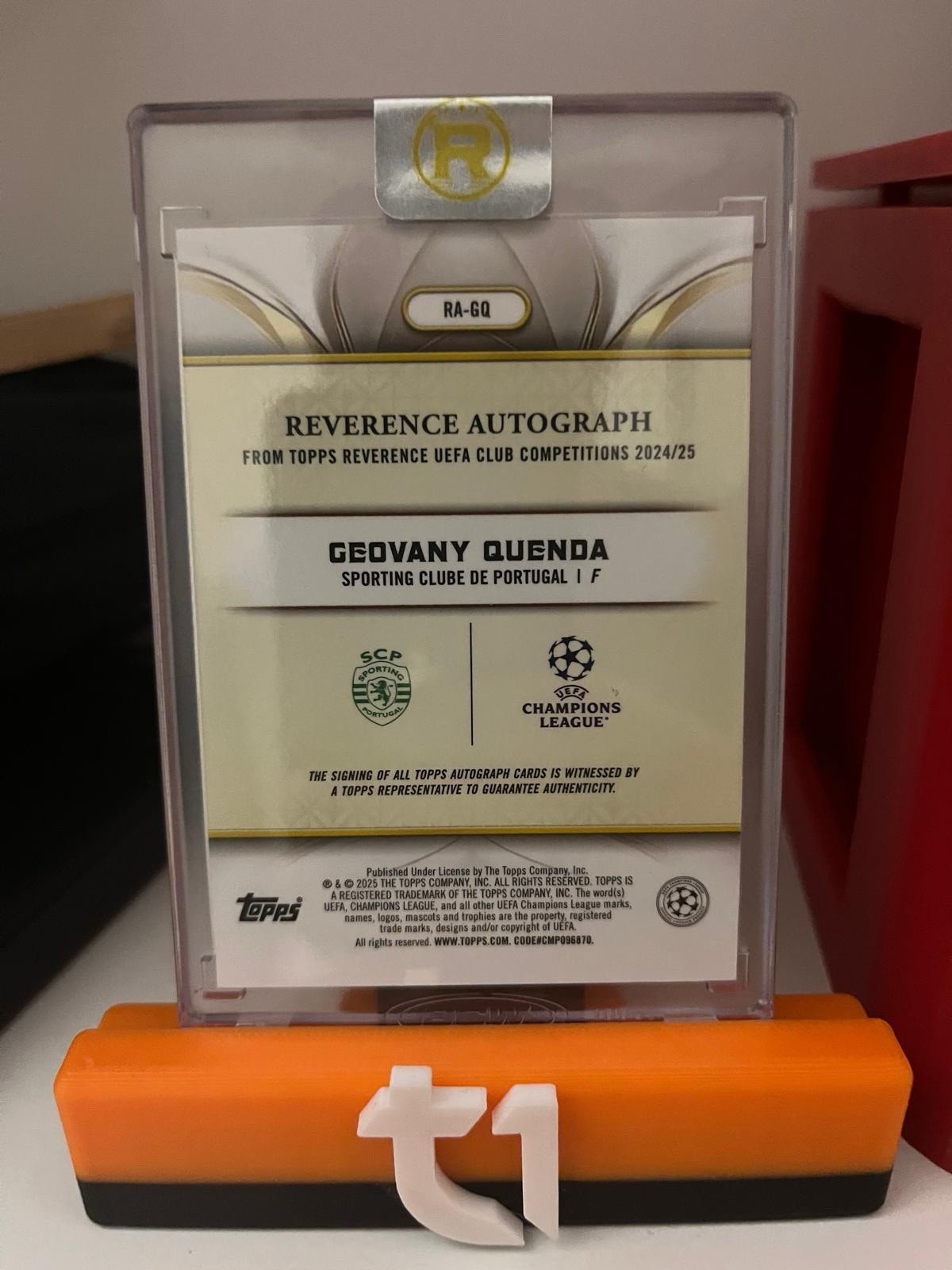 Geovany Quenda RC Auto Topps Reverence/50