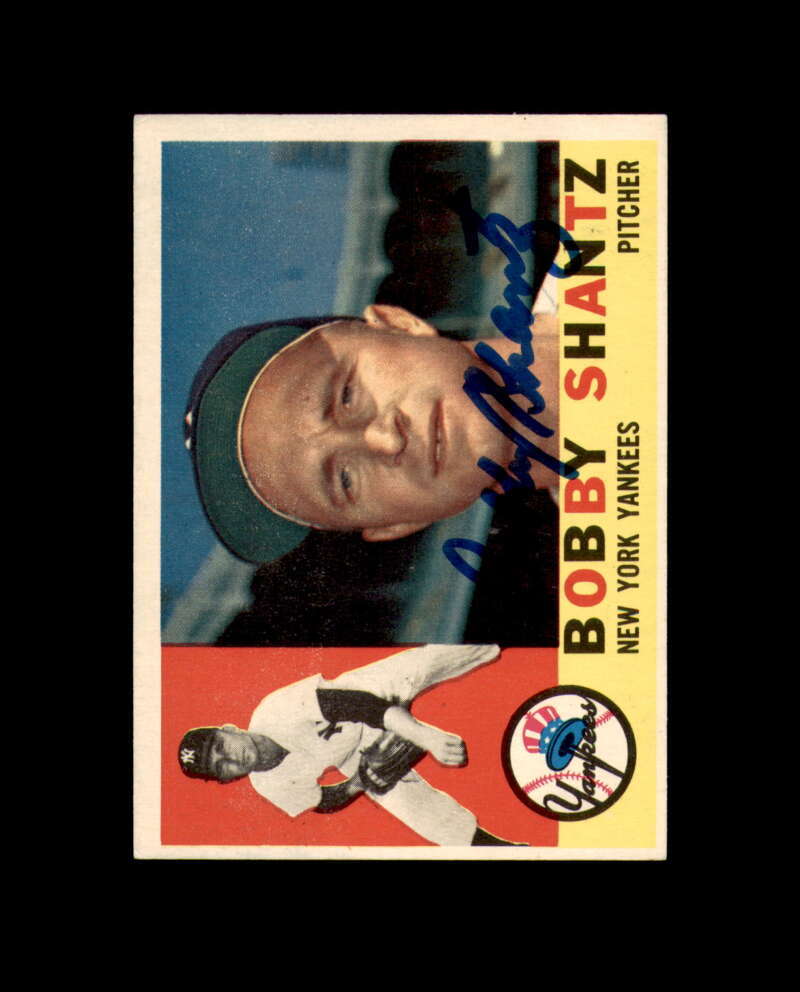 Bobby Shantz Signed 1960 Topps New York Yankees Autograph