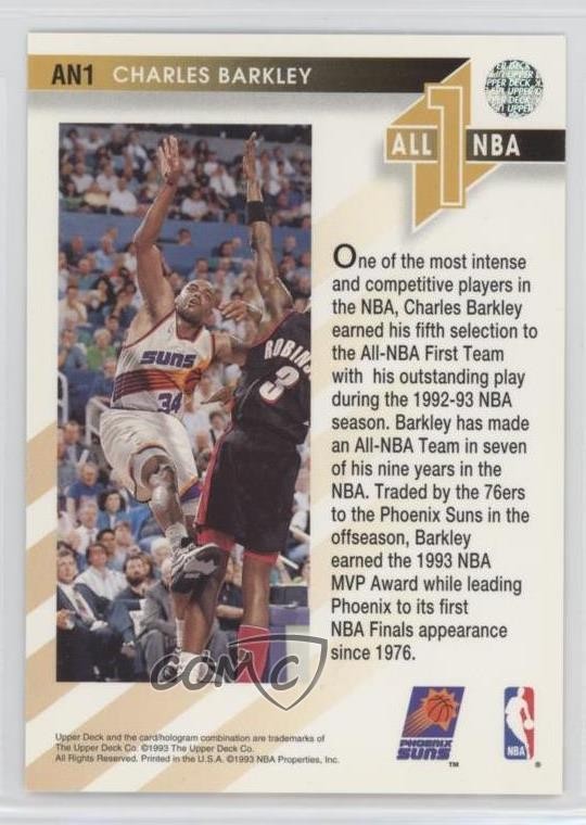 1993-94 Upper Deck All-NBA Team Charles Barkley #AN1 HOF 0c4