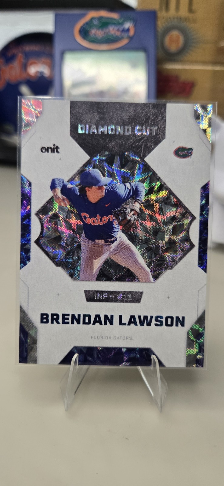 2026 ONIT Florida Gators Baseball Brendan Lawson Diamond Cut Holographic Insert