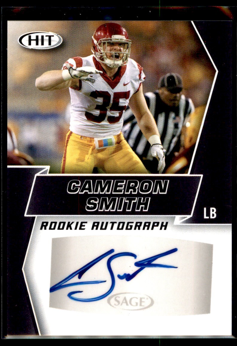Cameron Smith 2019 SAGE HIT RC Autograph Rookie Auto #A36 USC Trojans