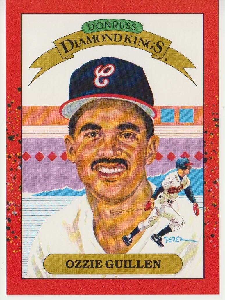 Ozzie Guillen, 1990 Donruss Super Diamond Kings 5×7 #15, Chicago White Sox
