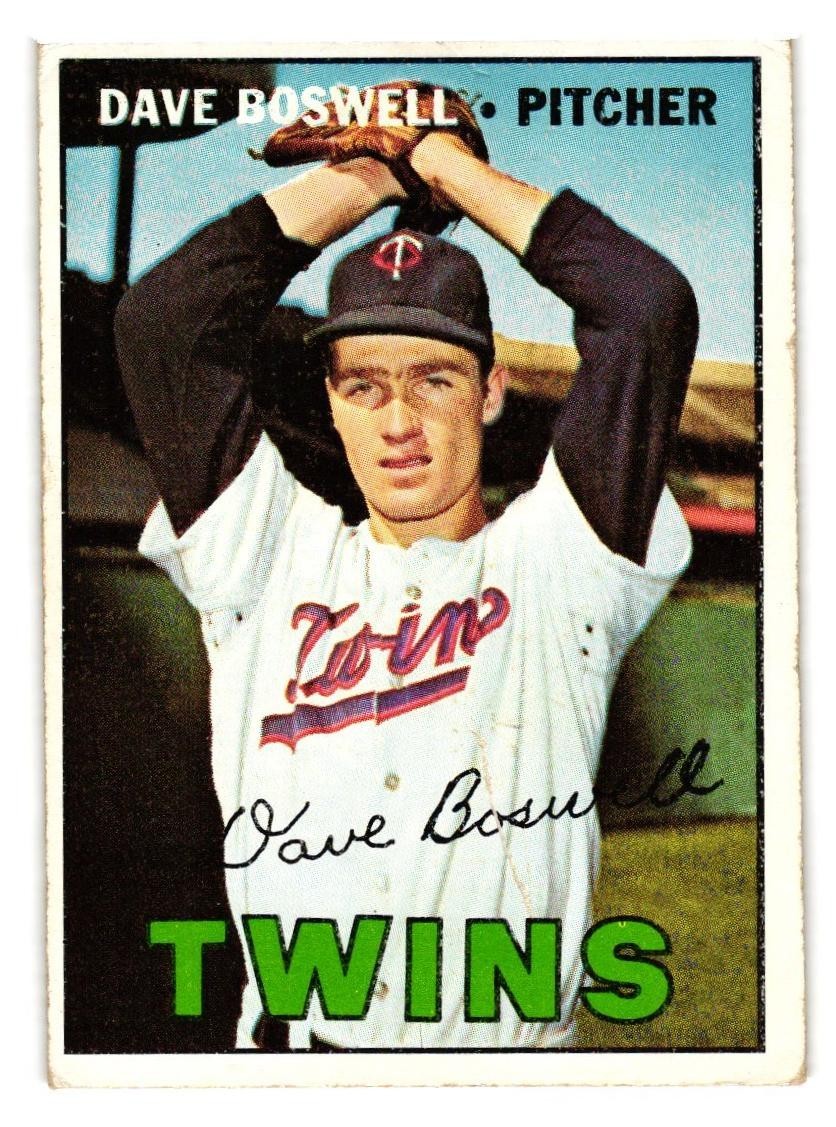 1967 Topps Baseball set HIGH #575 Dave Boswell RC EX Minnesota Twins Free Ship