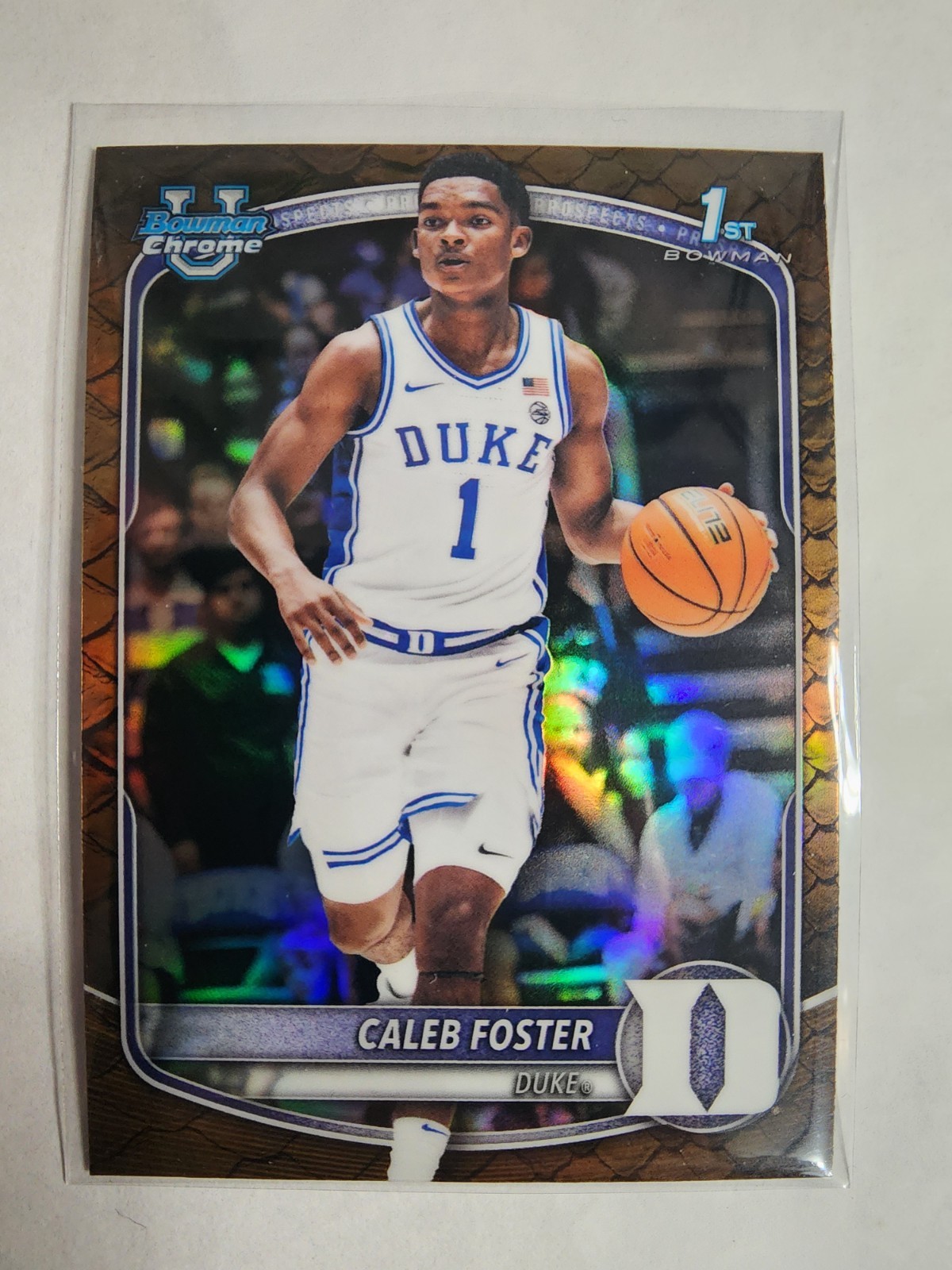 2025-26 Bowman – Chrome Prospects Caleb Foster #BCP-100 Reptilian Refractor (RC)