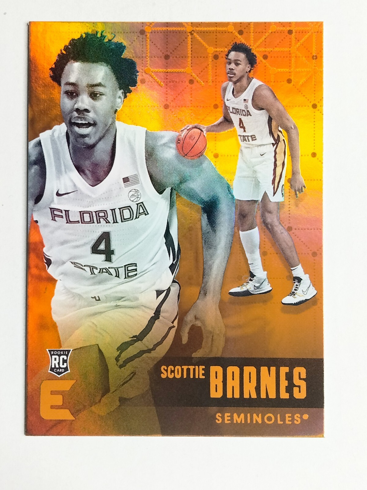 SCOTTIE BARNES #107 RC ORANGE ESSENTIALS 2021 CHRONICLES ROOKIE TORONTO RAPTORS