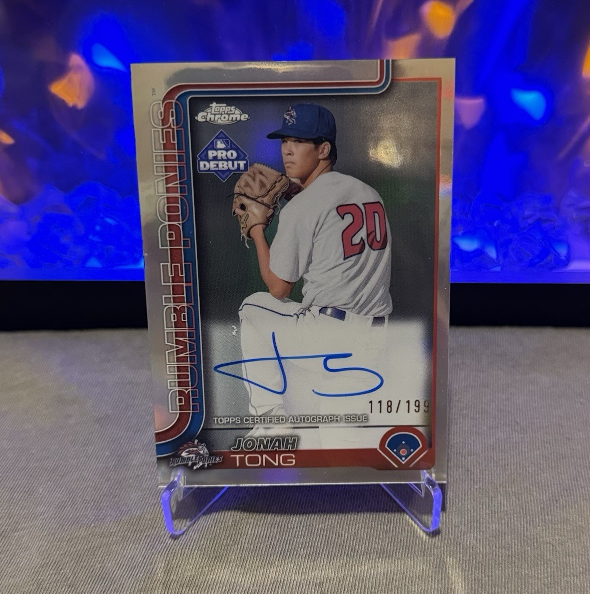 Topps 2025 Pro Debut Chrome Jonah Tong Auto #PDC-183 /199