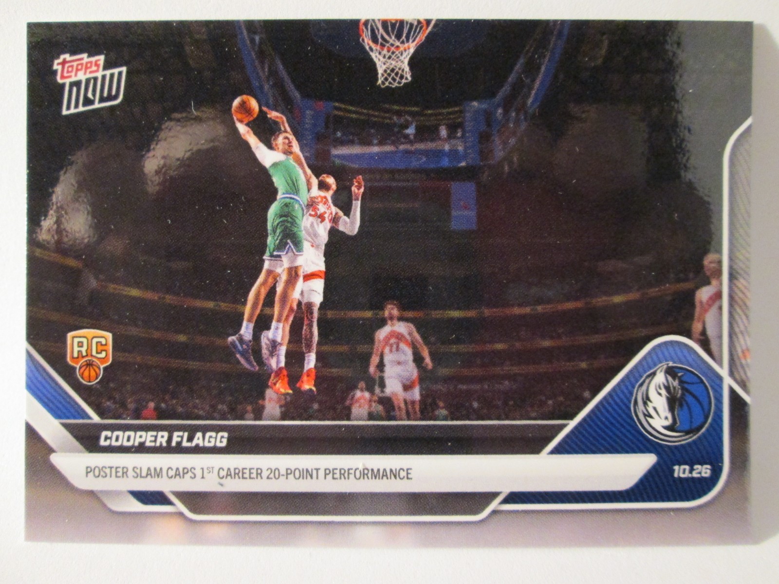 COOPER FLAGG 2025 Topps Now #28 ROOKIE Poster Slam 1st Career 20pt Game RC