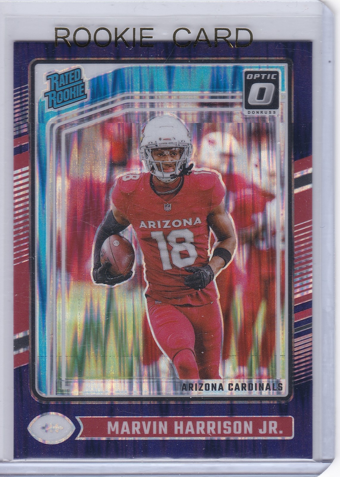 2024 Donruss Optic #276 Marvin Harrison Jr. Purple Shock