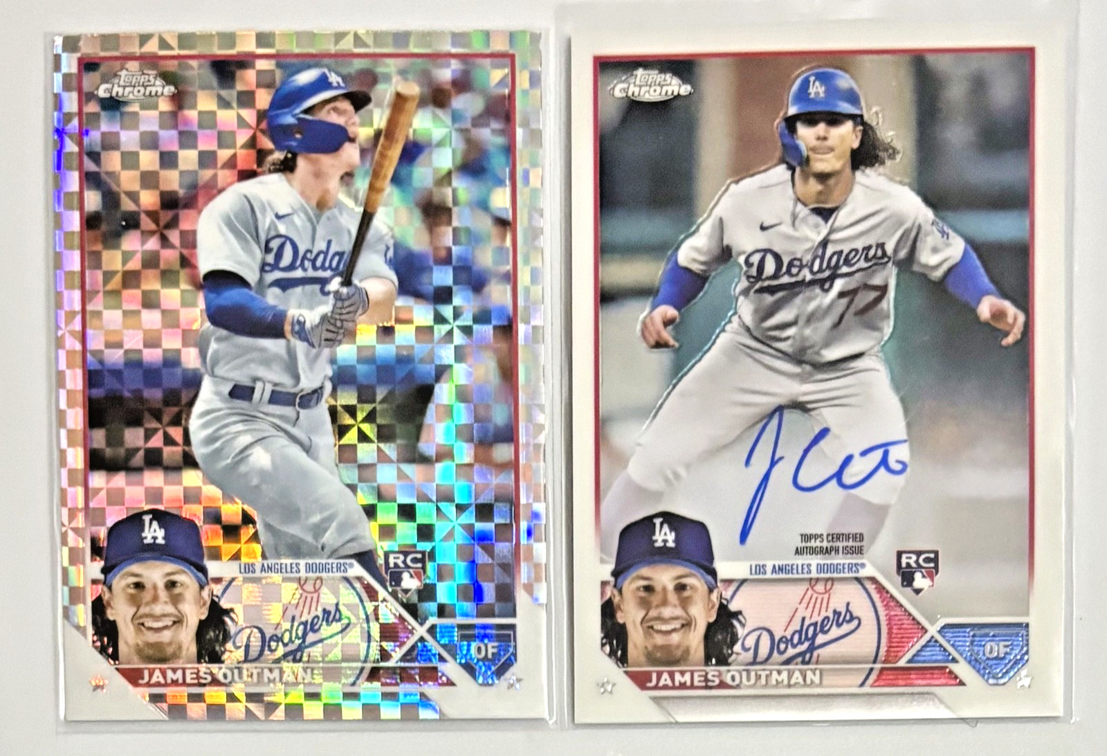 2023 Topps Chrome Baseball Rookie Autograph #RA-JO JAMES OUTMAN RC