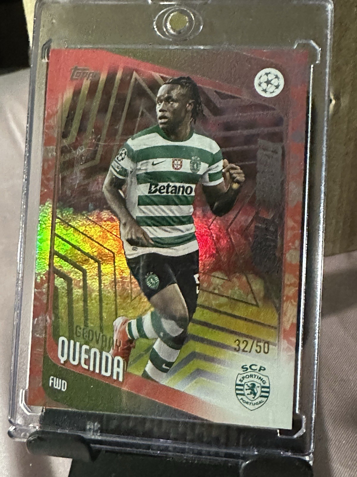 Topps UEFA Club Competitions 2025-26 Geovany Quenda Sporting CP #95 32/50