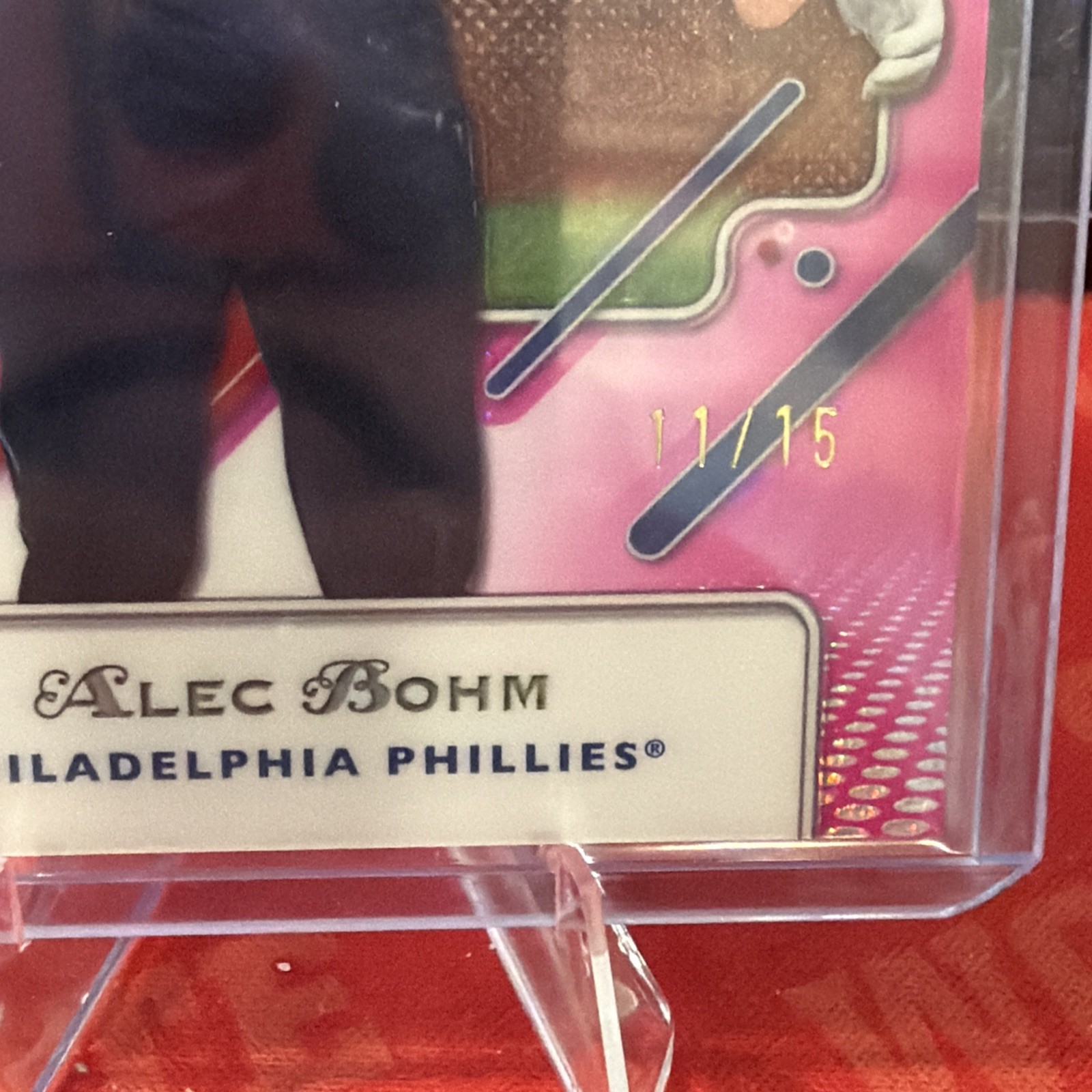 Alec Bohm 2025 Topps Pristine /15 Pink – Philadelphia Phillies #256