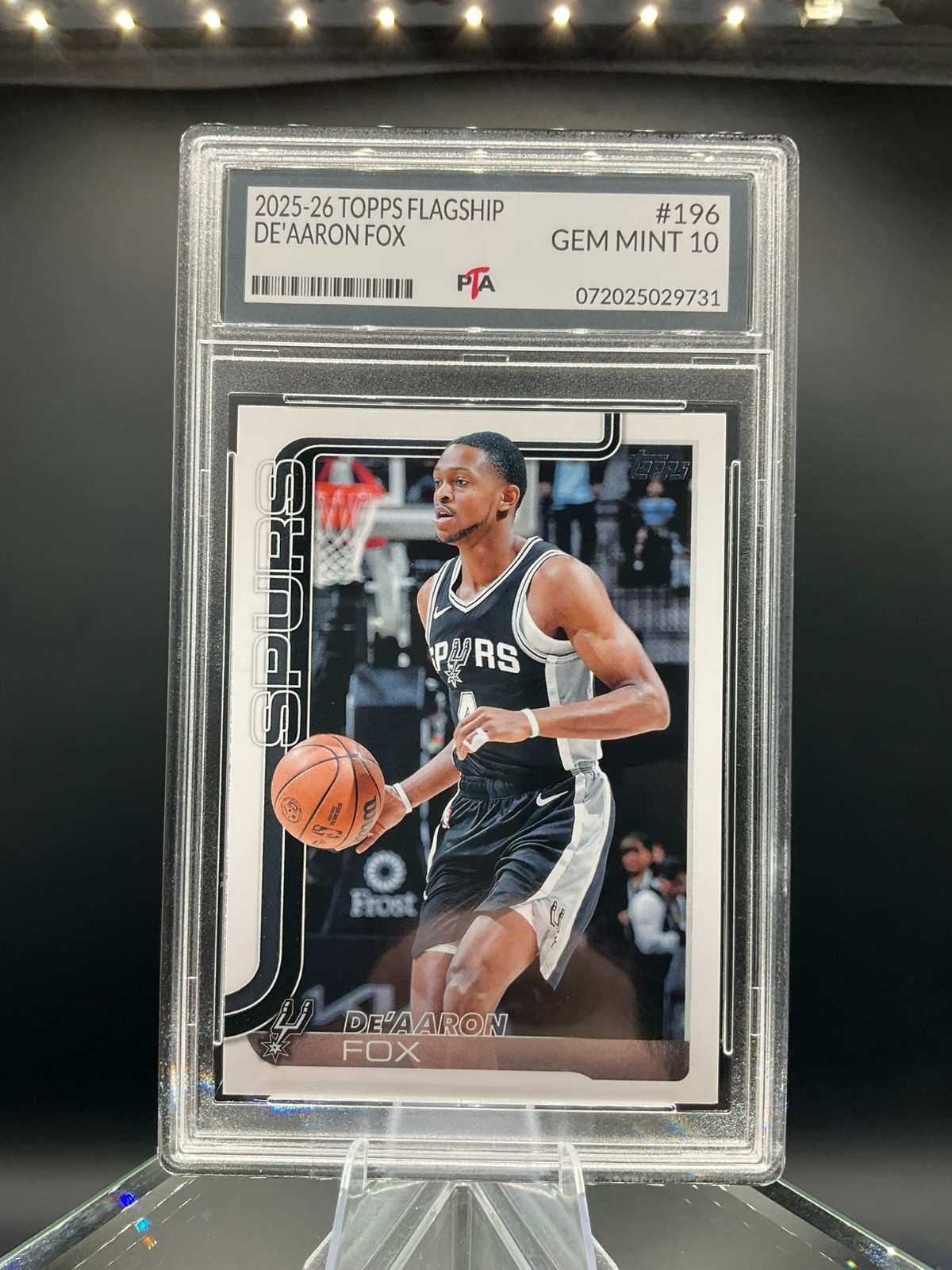 2025-26 Topps Flagship NBA FINALS #196 DE’AARON FOX~GRADED GEM MINT PTA 10🔥