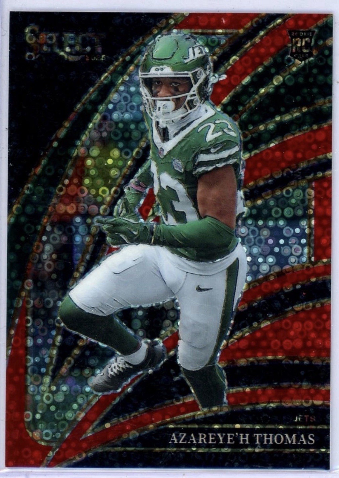 Panini 2025 Select Prizm Club Level Azareye’h Thomas Jets RC #276 37/49