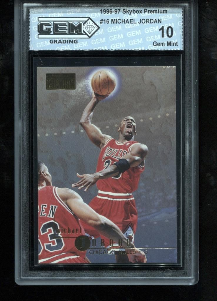 Michael Jordan 1996-97 Skybox Premium #16 NBA Chicago Bulls GEM MINT 10