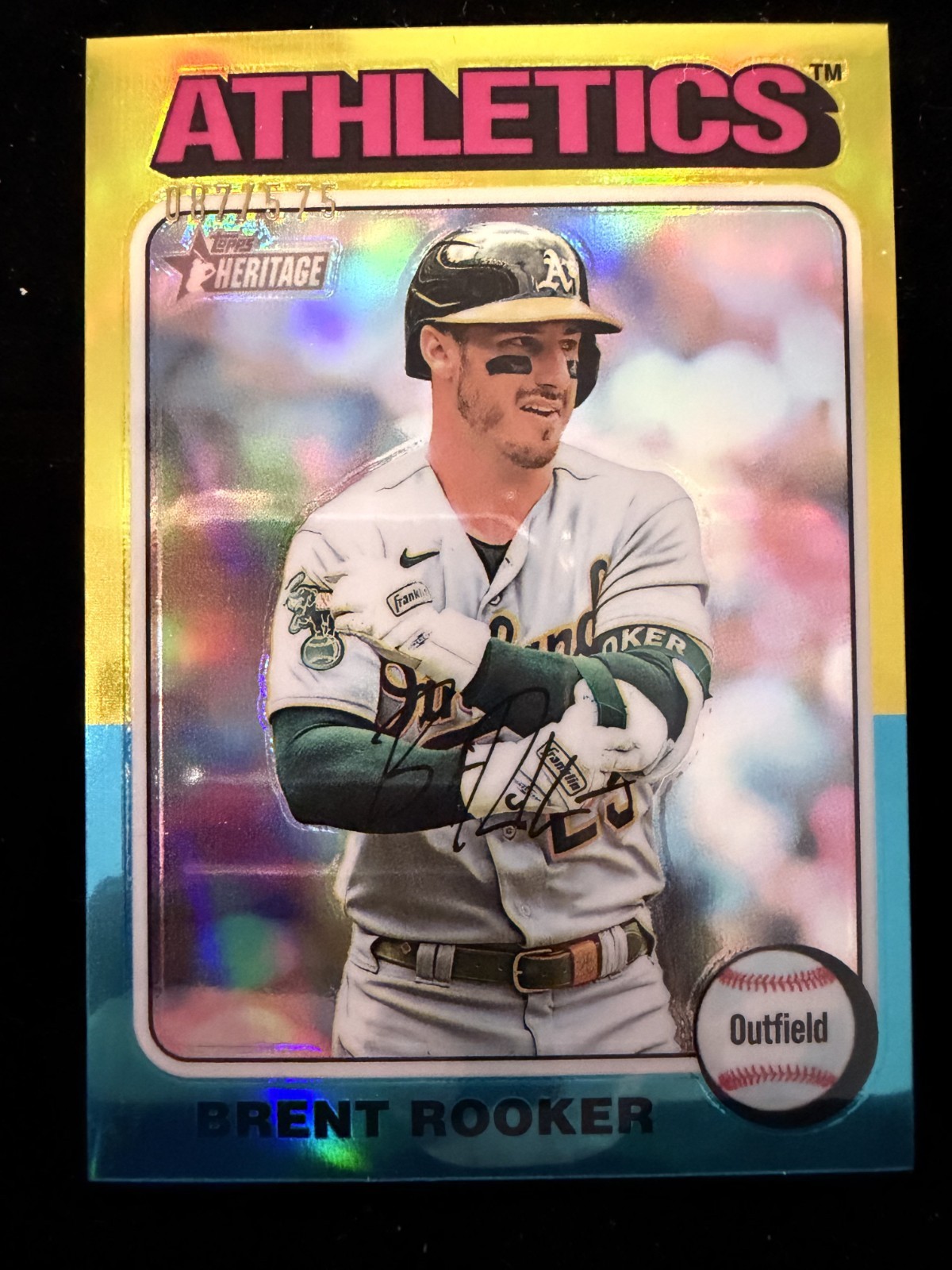2024 Topps Heritage – Brent Rooker #145 Chrome Refractor 087/575