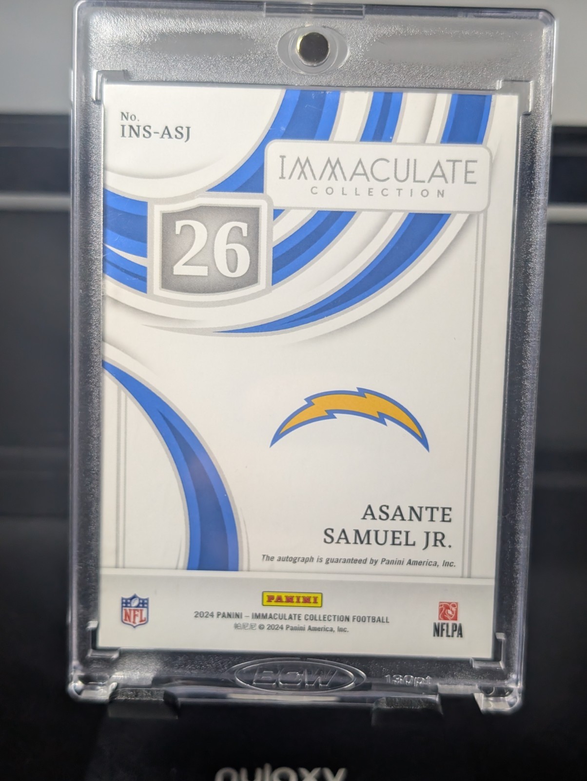 2024 Panini Immaculate Asante Samuel Jr Auto /26 Chargers INS-ASJ
