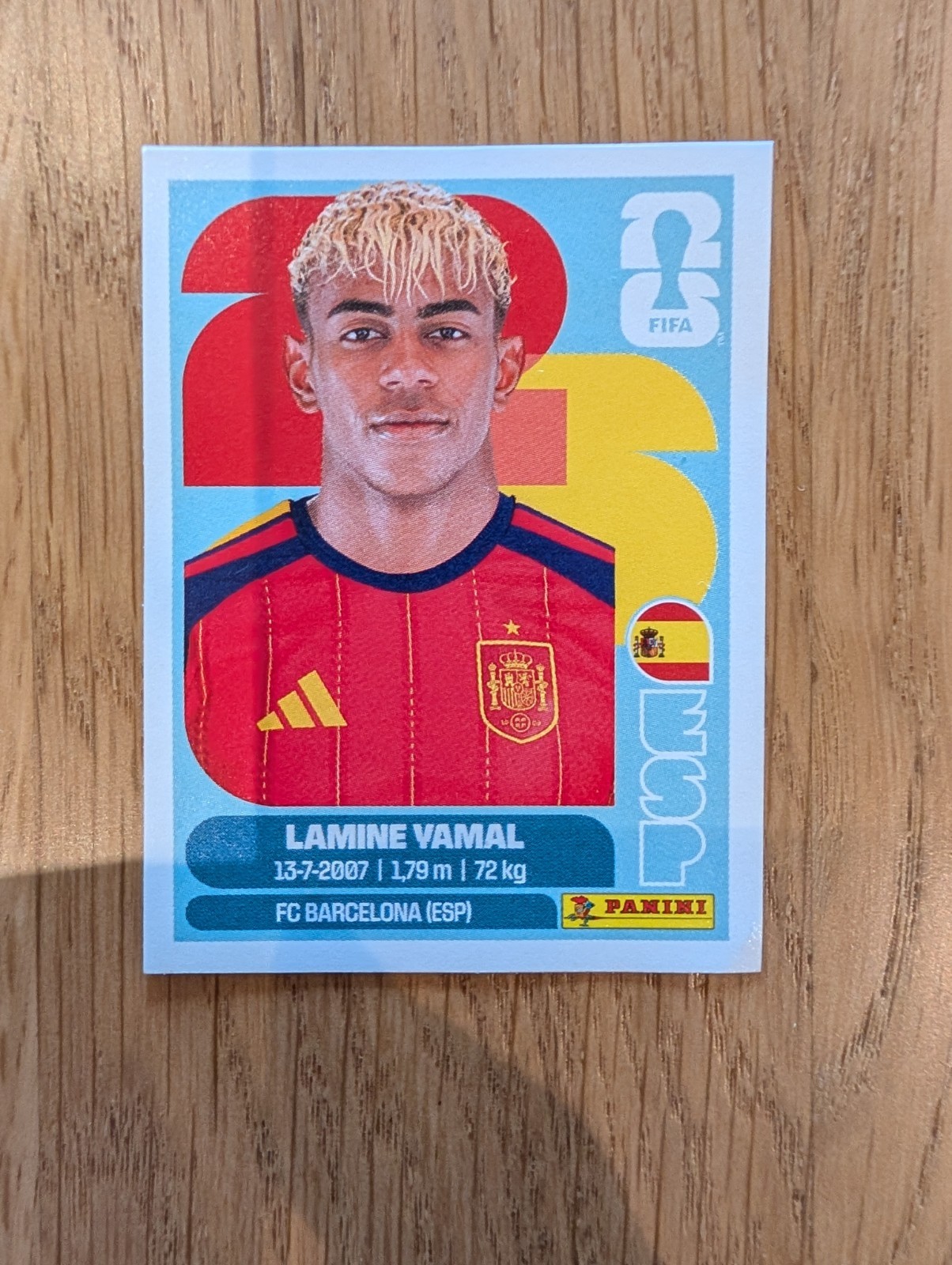 2026 Panini FIFA World Cup Lamine Yamal #ESP15 – Sticker Spain