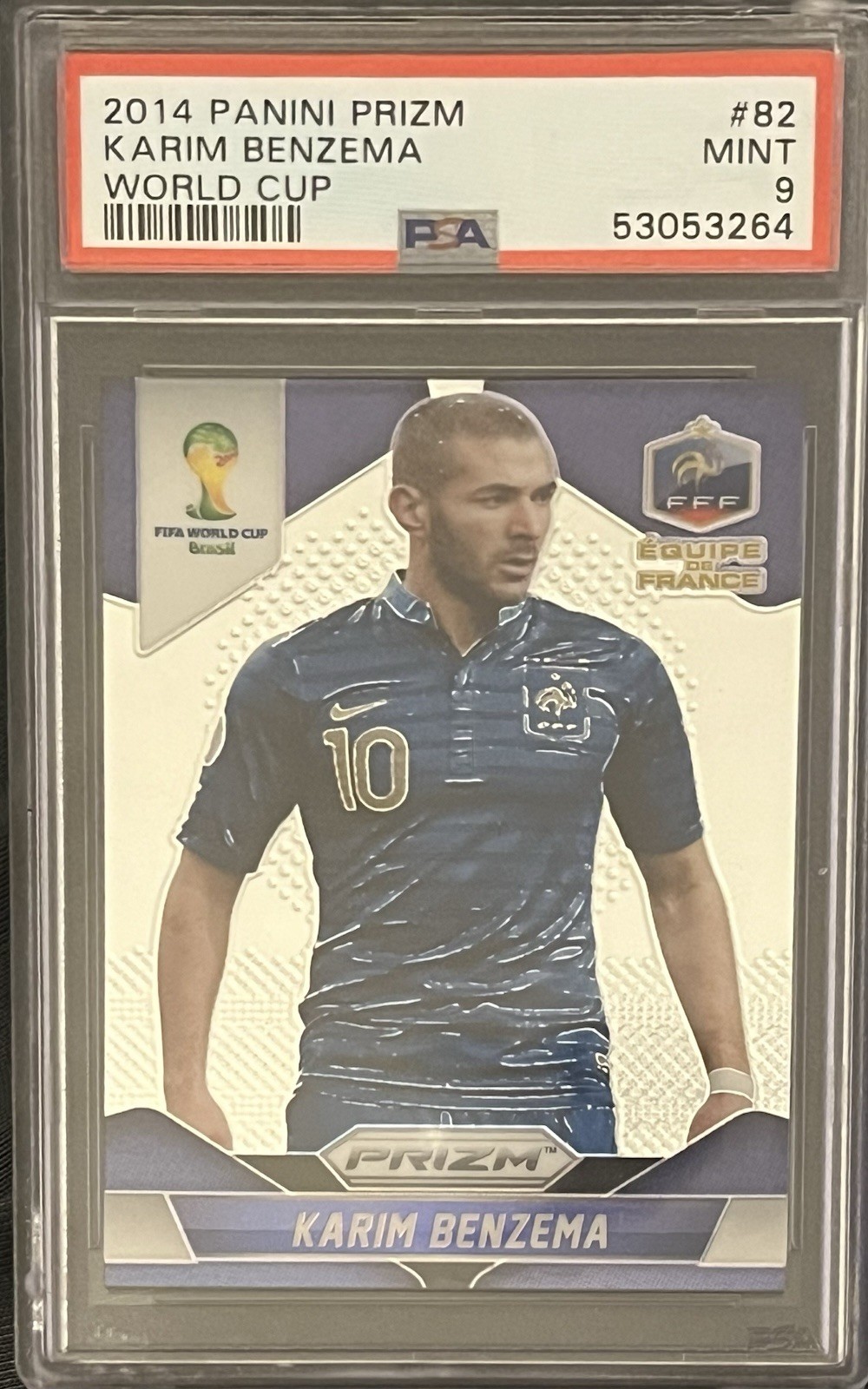 Panini 2014 Prizm World Cup Karim Benzema #82 PSA Graded Base France