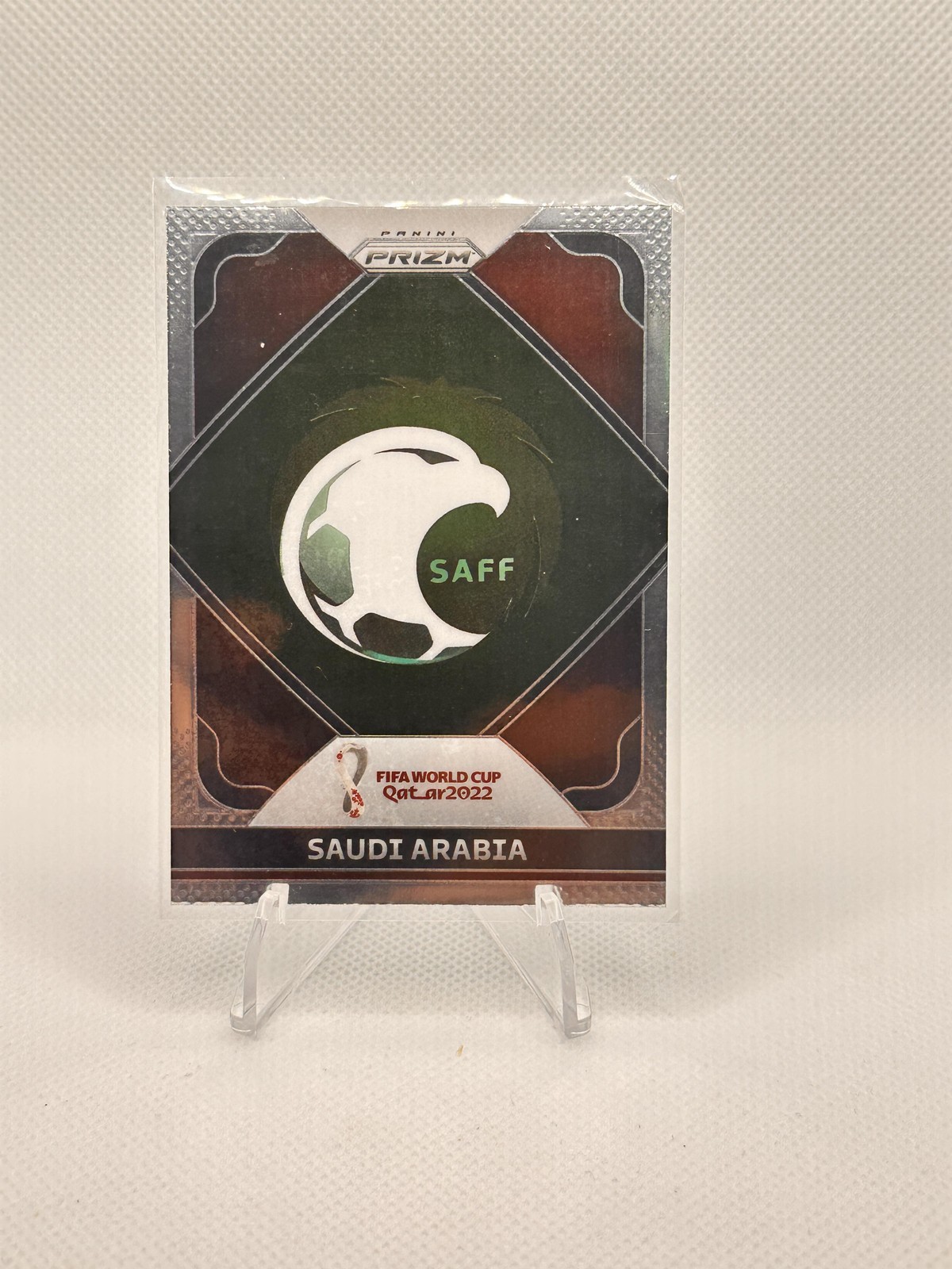 2022 Panini Prizm FIFA World Cup #22 Saudi Arabia Team Badges Silver Prizm