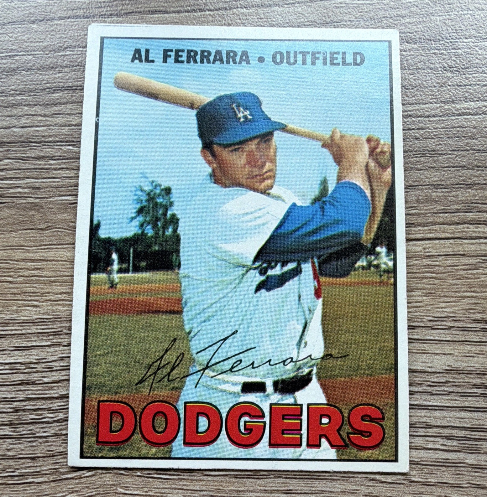 Topps 1967 Al Ferrara #557 Los Angeles Dodgers Baseball Card Base High #