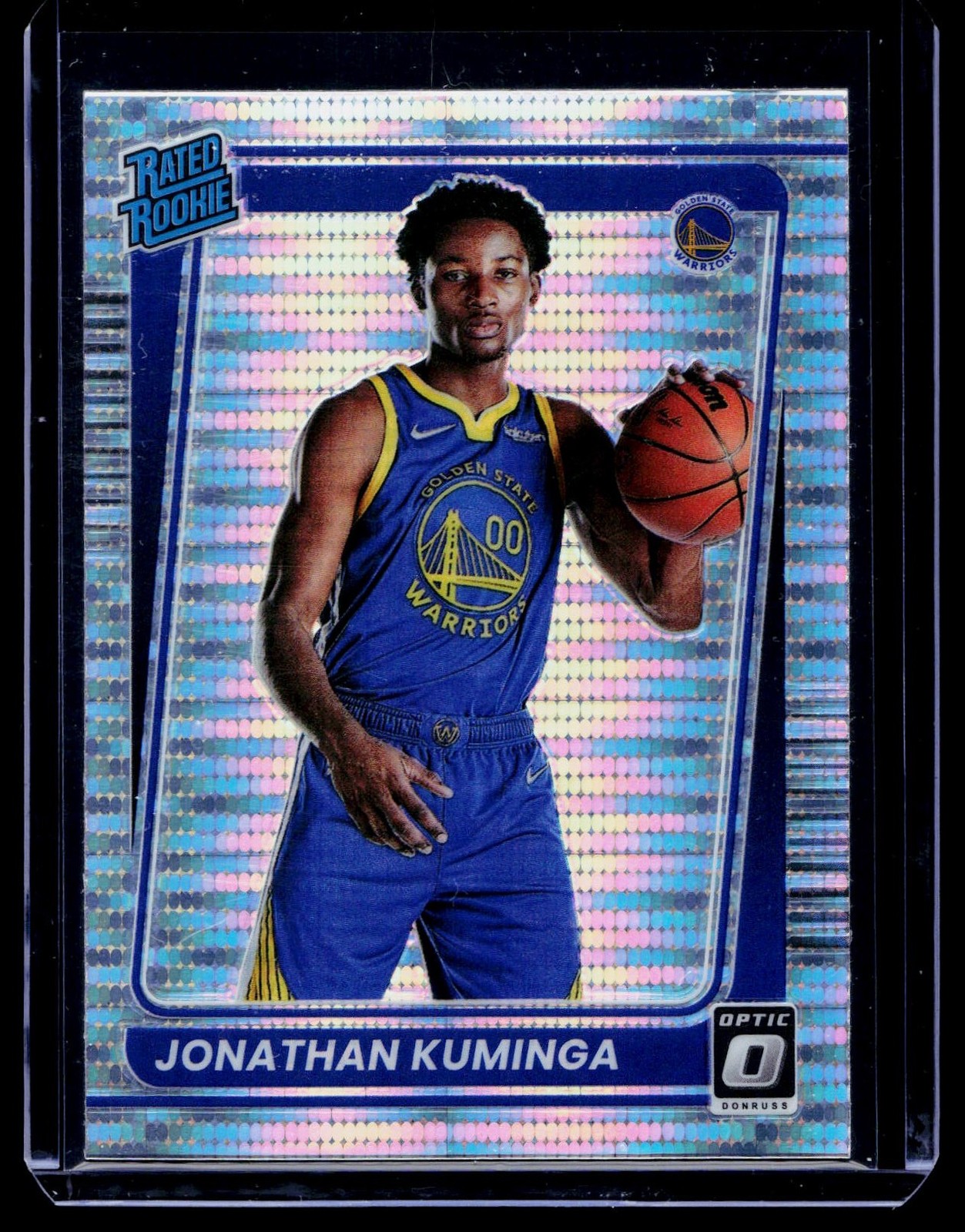 2021-22 Donruss #240 Jonathan Kuminga Holo Red and Gold Laser