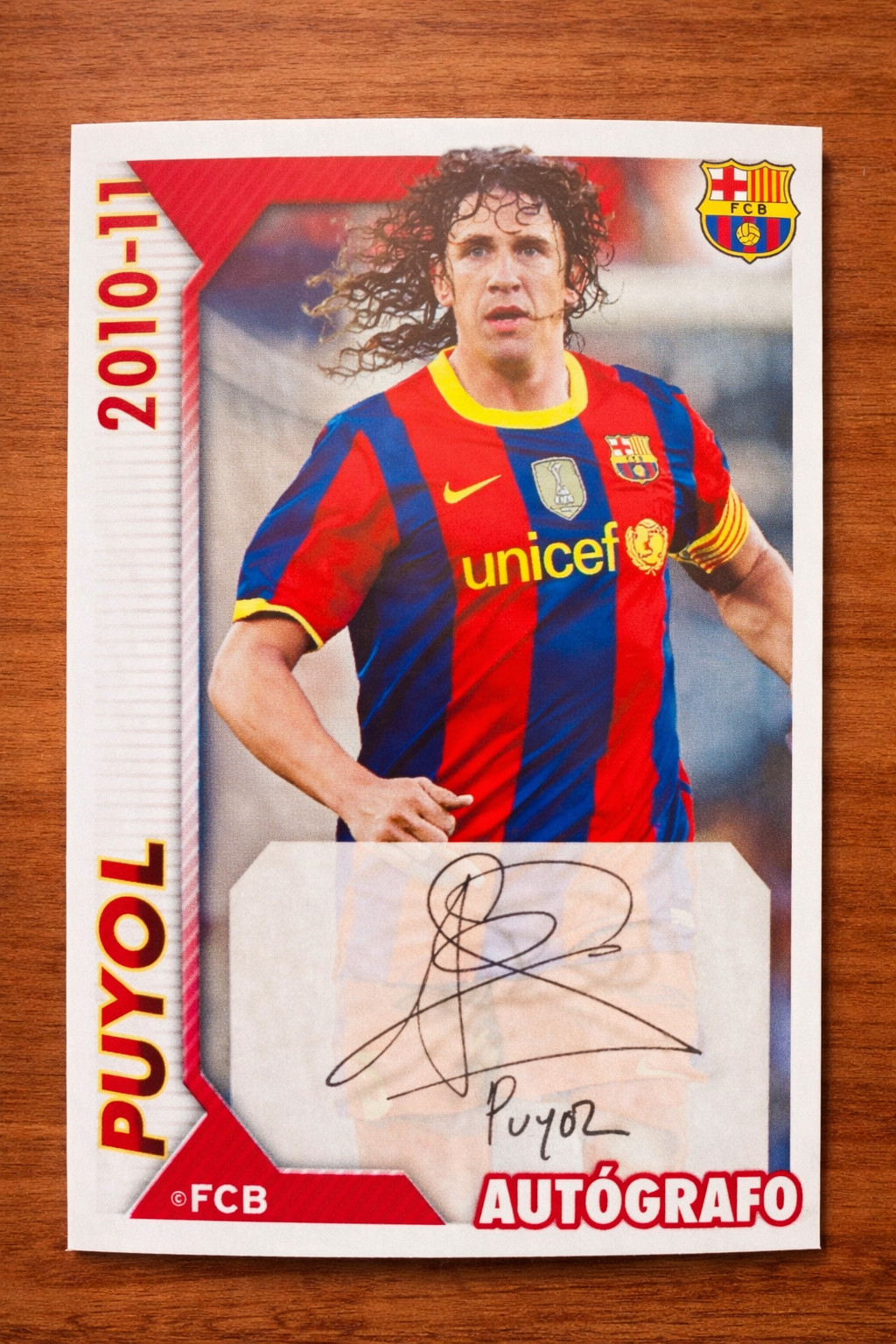 2010 2011 Panini FC Barcelona Carles Puyol Auto Autografo #35 Mint