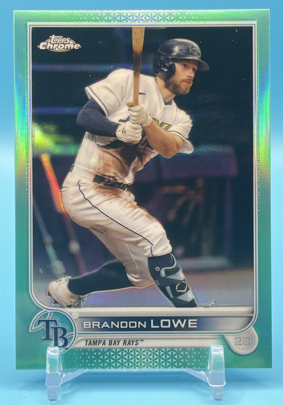 2022 Topps Chrome – Brandon Lowe 001/199 Aqua Refractor #107