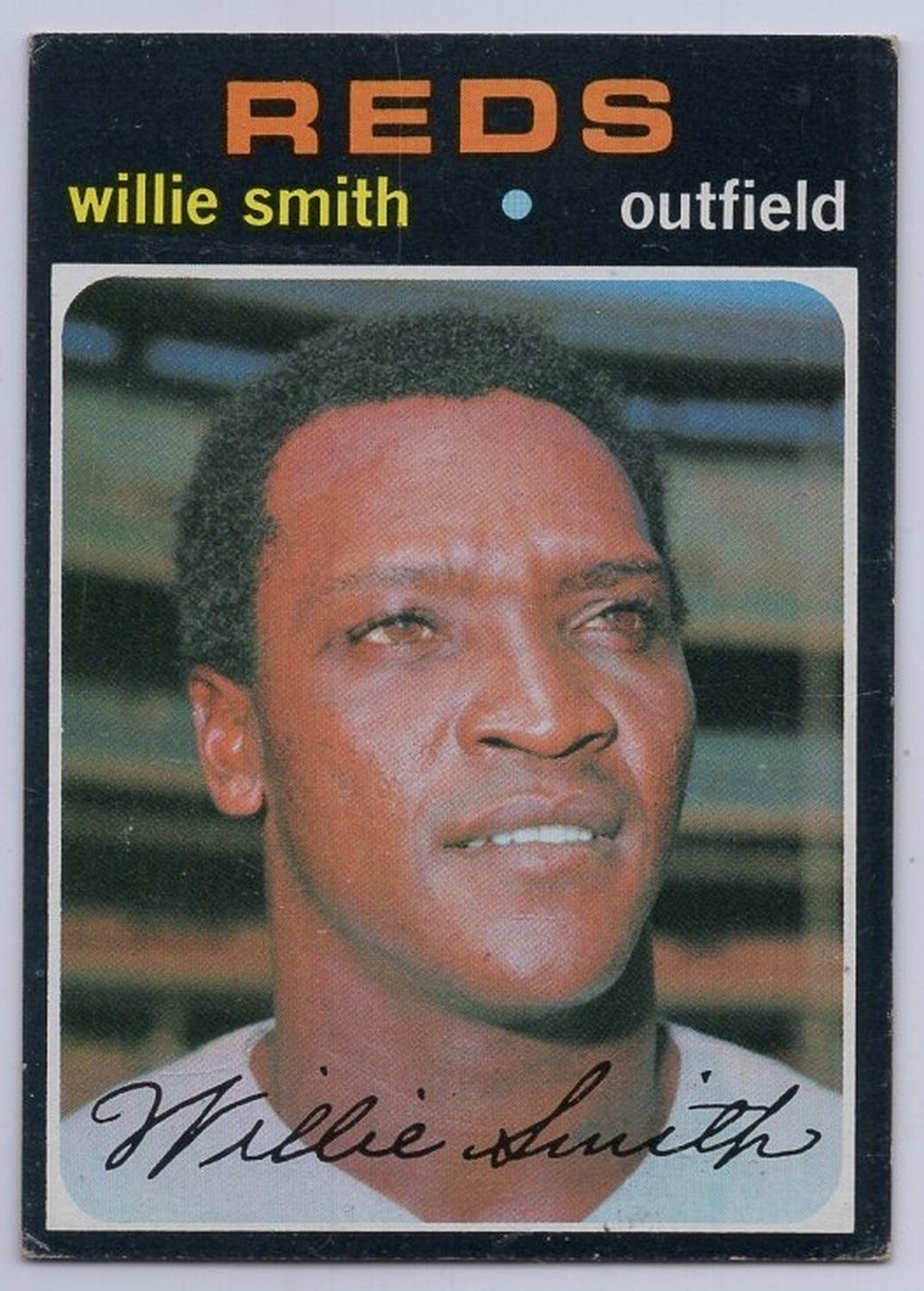 1971 Topps #457 Willie Smith in EX Condition Reds