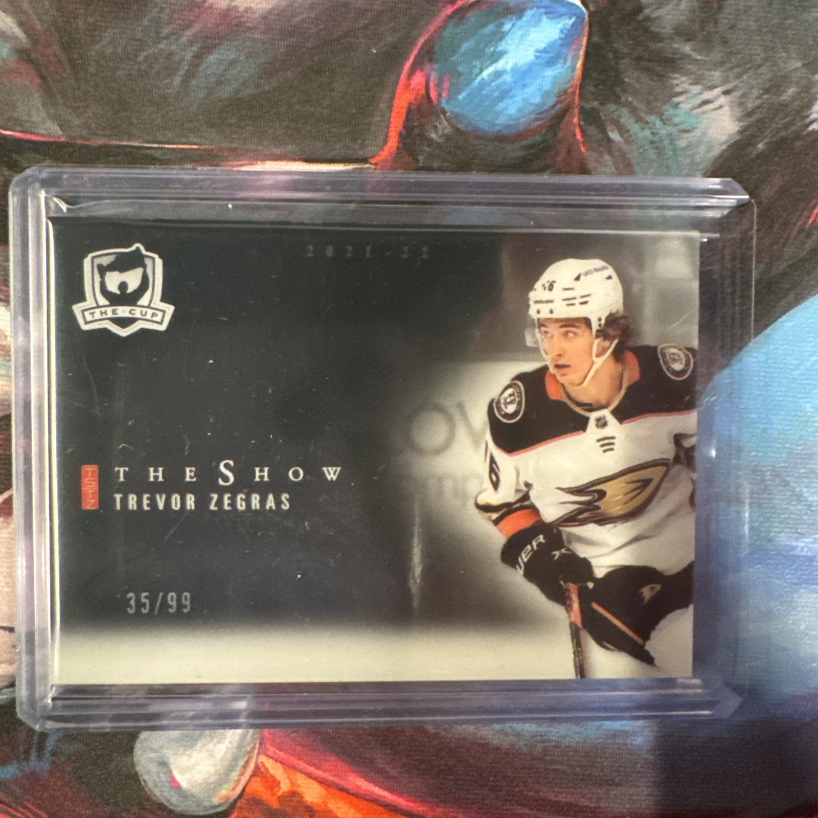 2021-22 Upper Deck The Cup Trevor Zegras The Show Black RC Rookie /99 Ducks