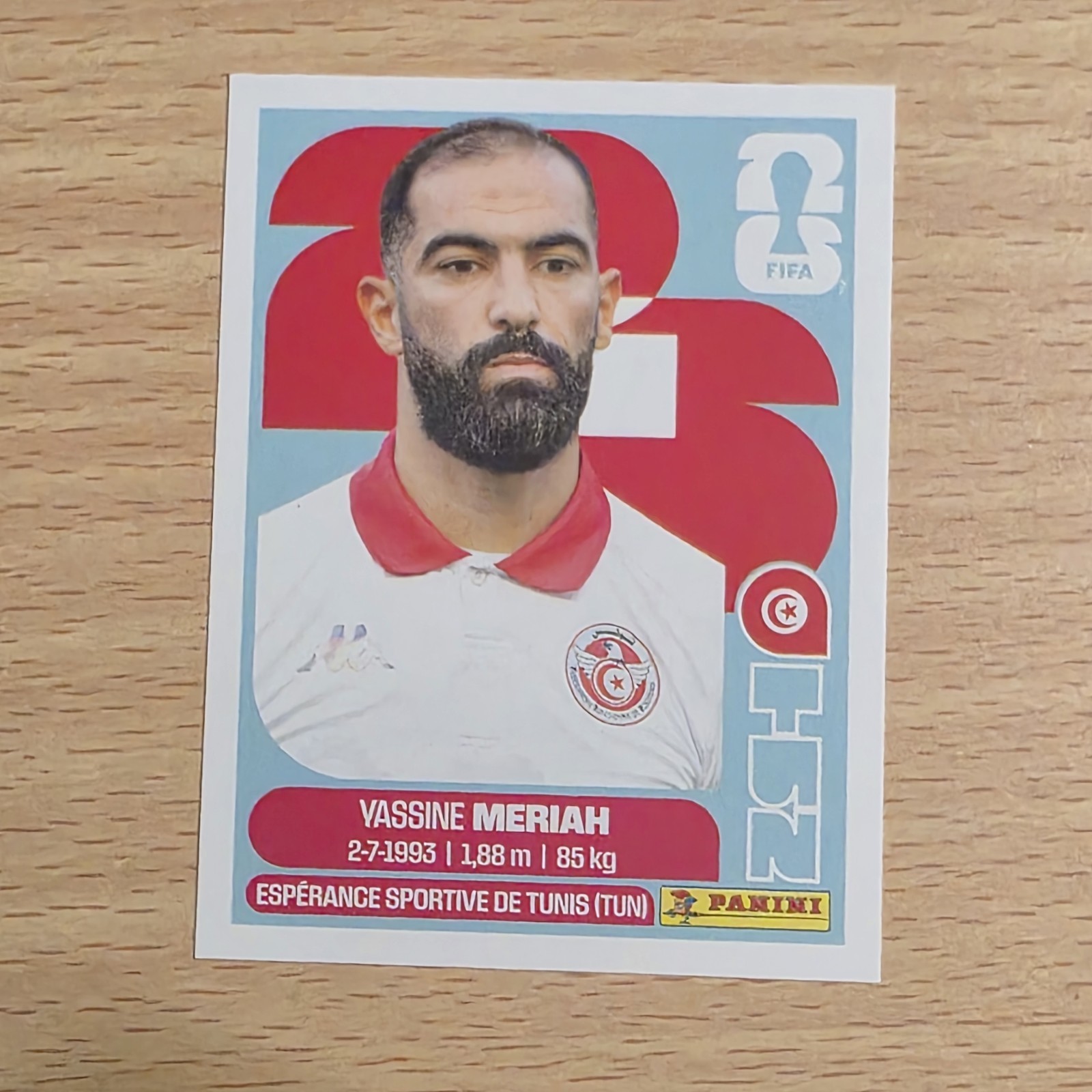 2026 Panini FIFA World Cup Sticker Yassine Meriah #TUN 6 Tunisia