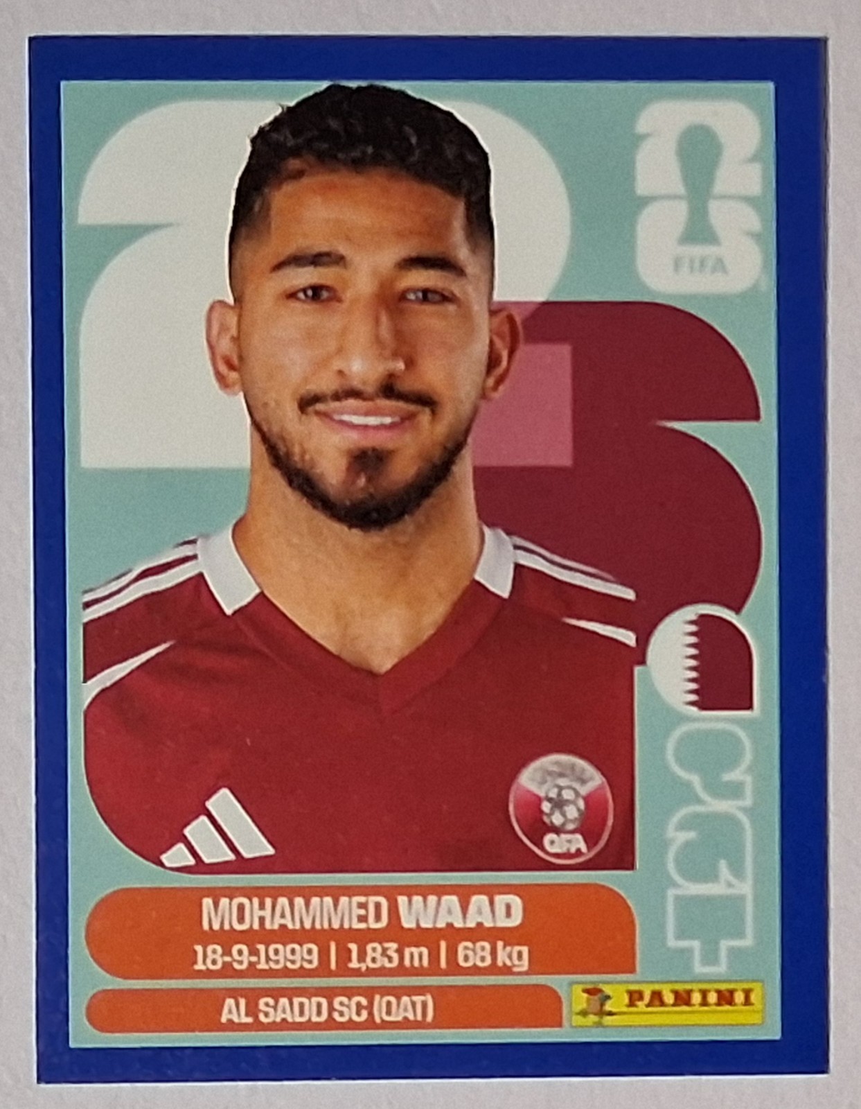 2026 FIFA World Cup Panini Stickers Mohammed Waad BLUE QAT 14