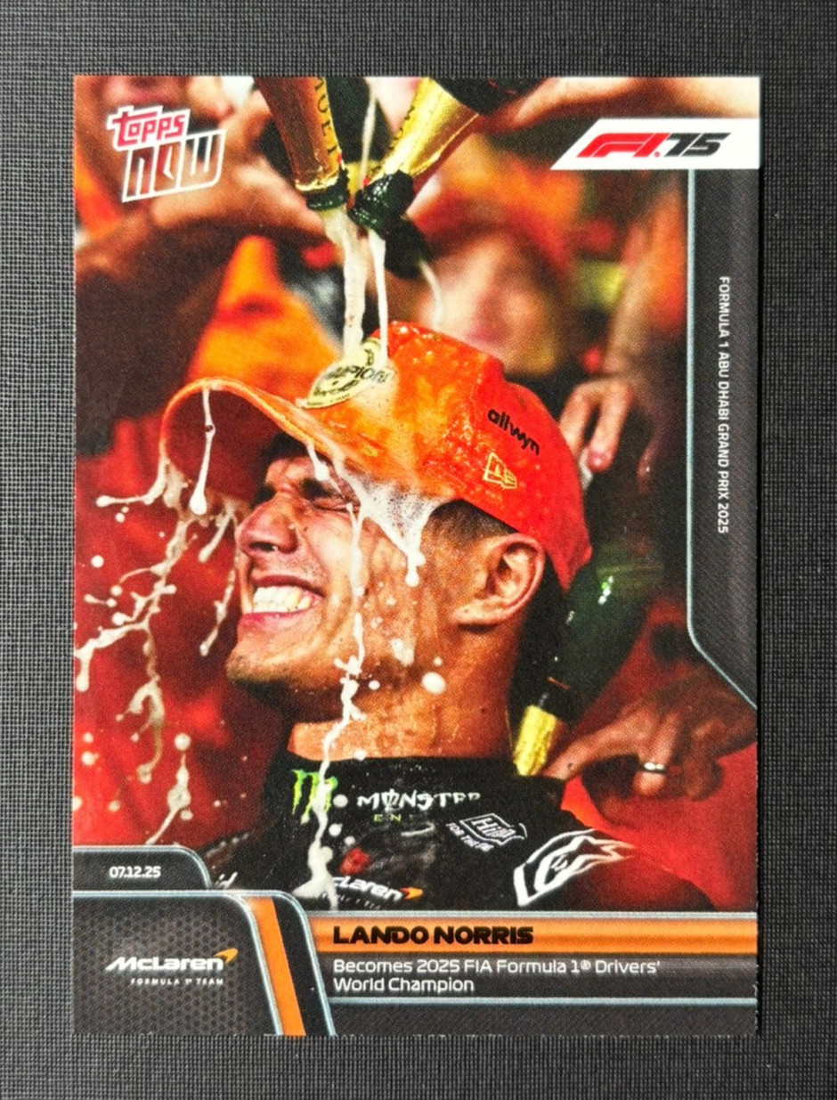 2025 Topps Now F1 Lando Norris #86 World Champion SP #086 Short Print RARE