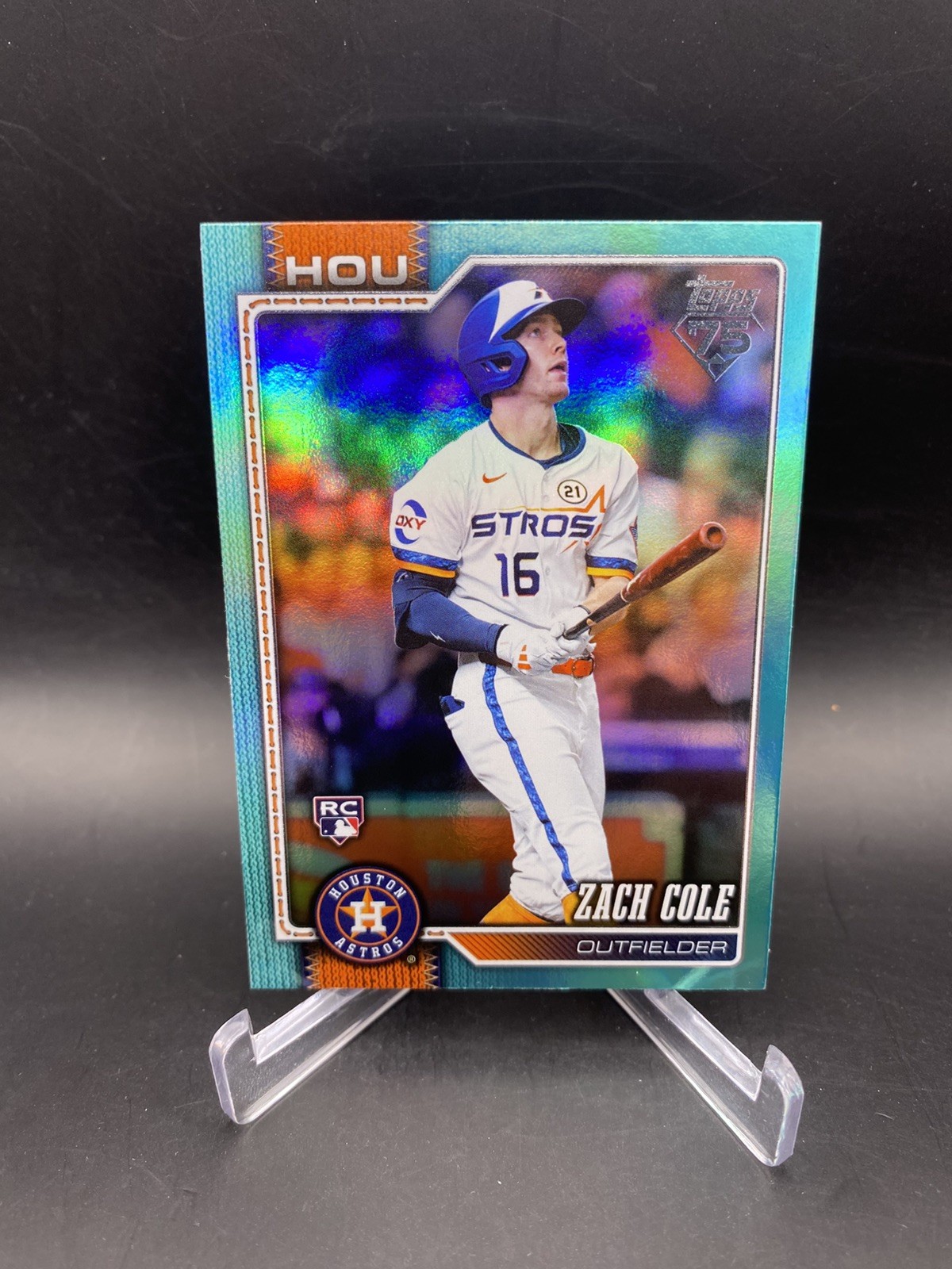 2026 Topps Series 2 – Zach Cole (RC) Aqua Rainbow Foil SP Houston Astros