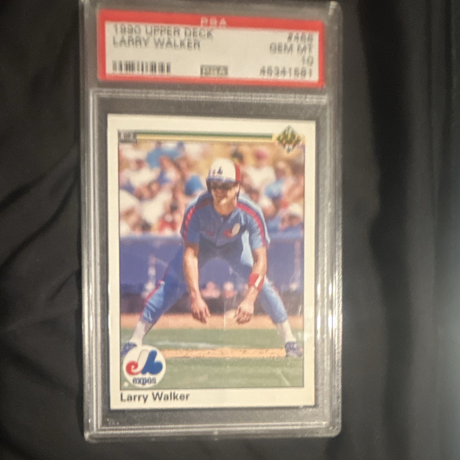 Upper Deck 1990 Larry Walker Montreal Expos #466 RC Base Set PSA 10