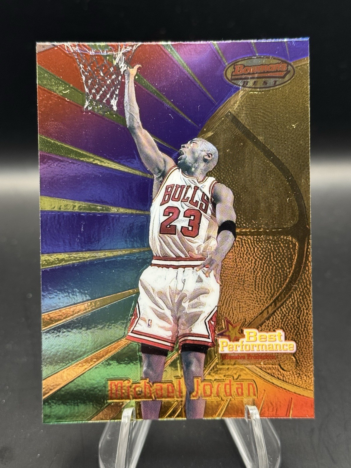 1997-98 Bowman’s Best Michael Jordan #96 Best Performance Chicago Bulls