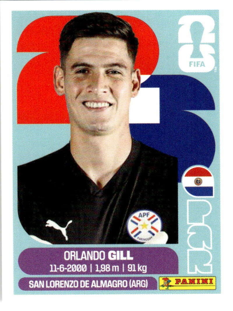 2026 Panini World Cup Stickers #PAR3 Orlando Gill – Paraguay MLS