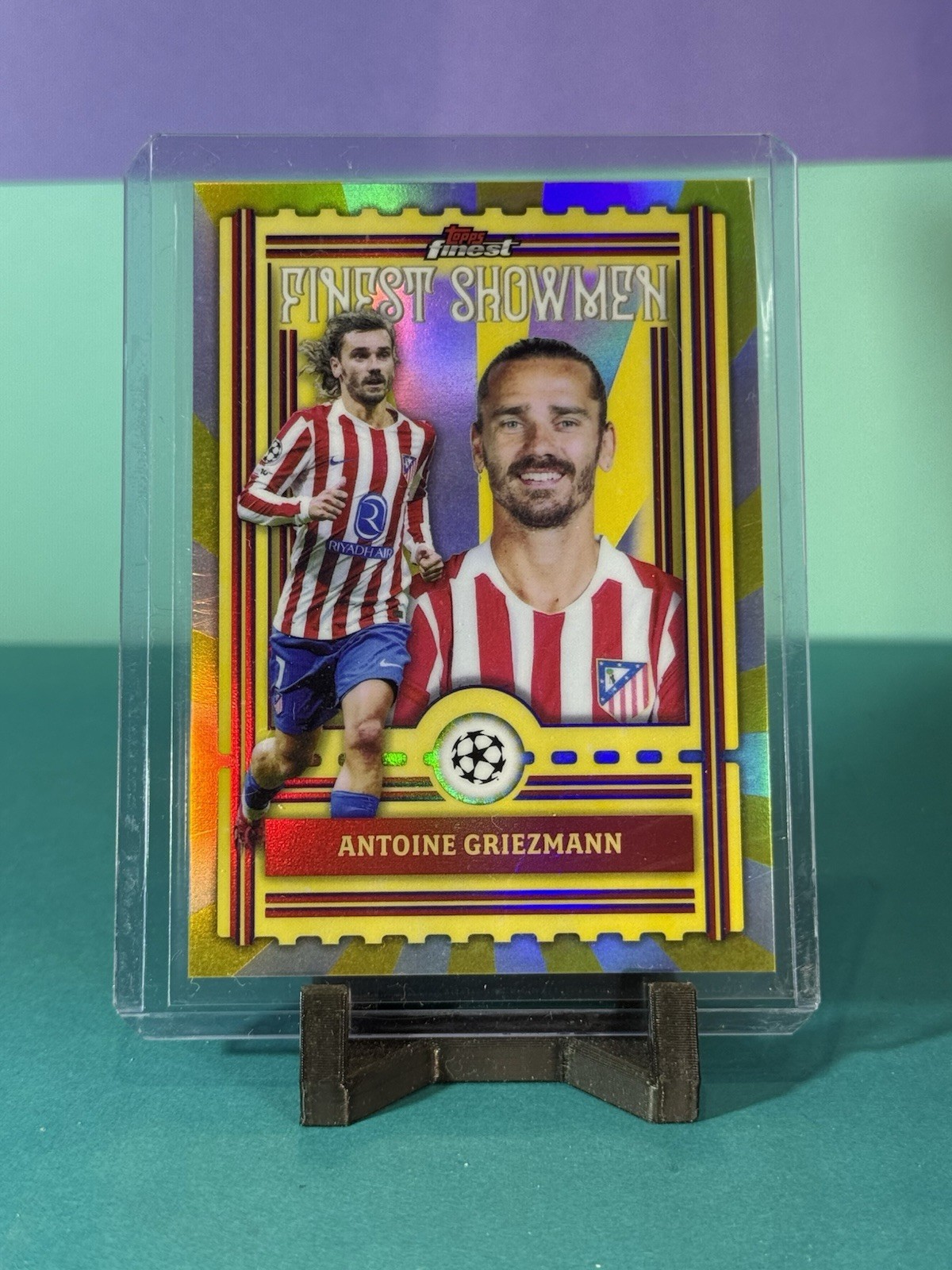 2025-26 TOPPS FINEST UEFA ANTOINE GRIEZMANN FINEST SHOWMAN REFRACTOR INSERT SP