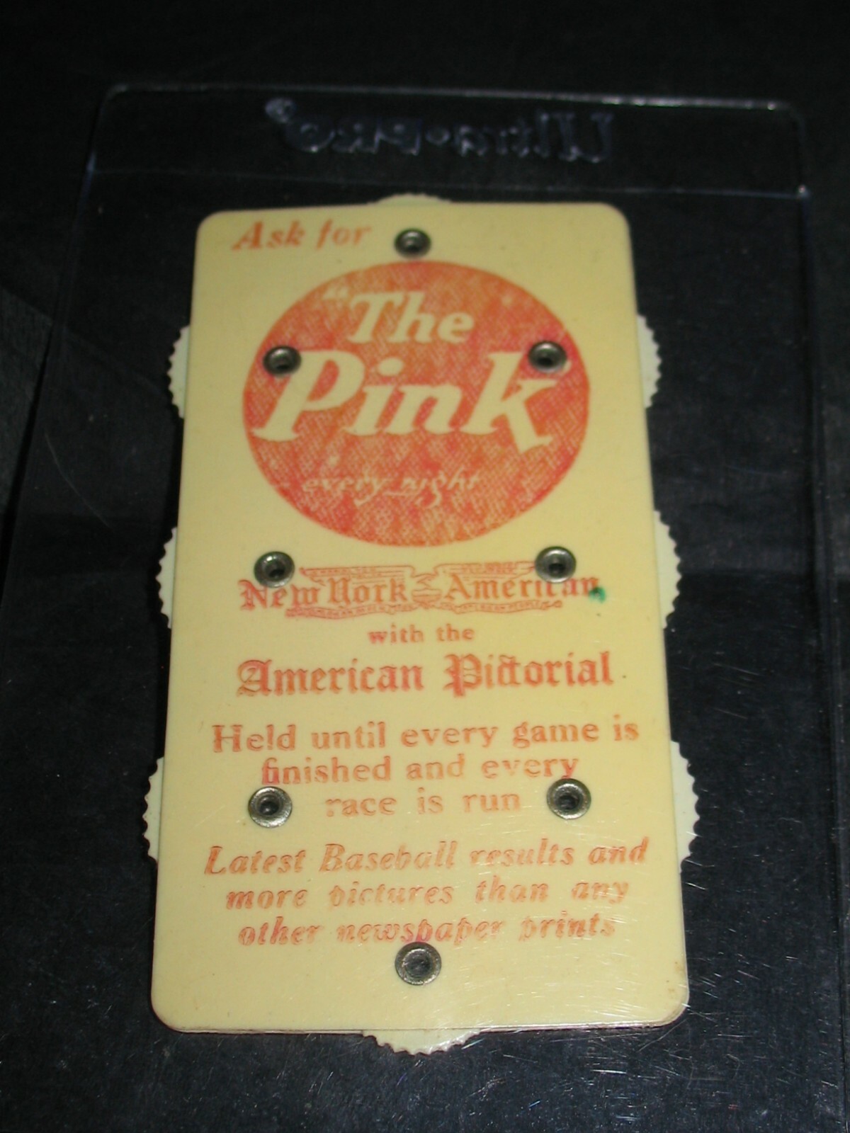 Vintage 1920s New York American “Babe Ruth” Scorer “Pink Version” ~Rare!!
