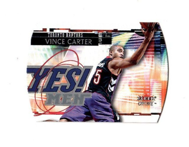 Vince Carter 2000-01 Fleer Genuine “Yes Men” Toronto Raptors Insert # #1YM