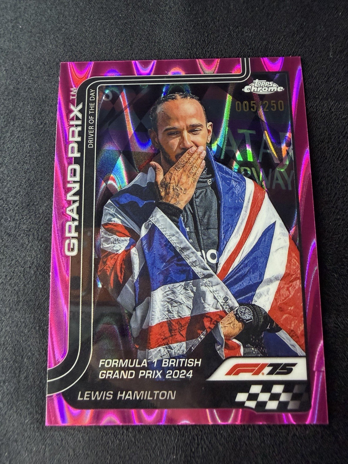 2025 Topps Chrome Formula 1 #133 Lewis Hamilton Pink RayWave Refractor #/250