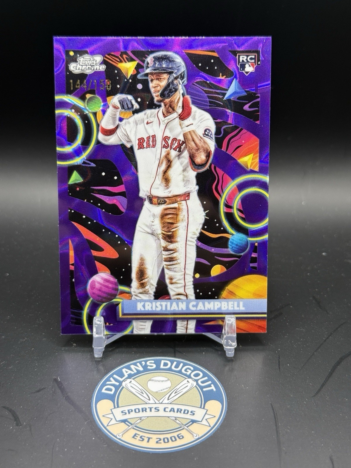 2025 Topps Chrome Cosmic Purple Nebula Refractor /150 Kristian Campbell #47 RC