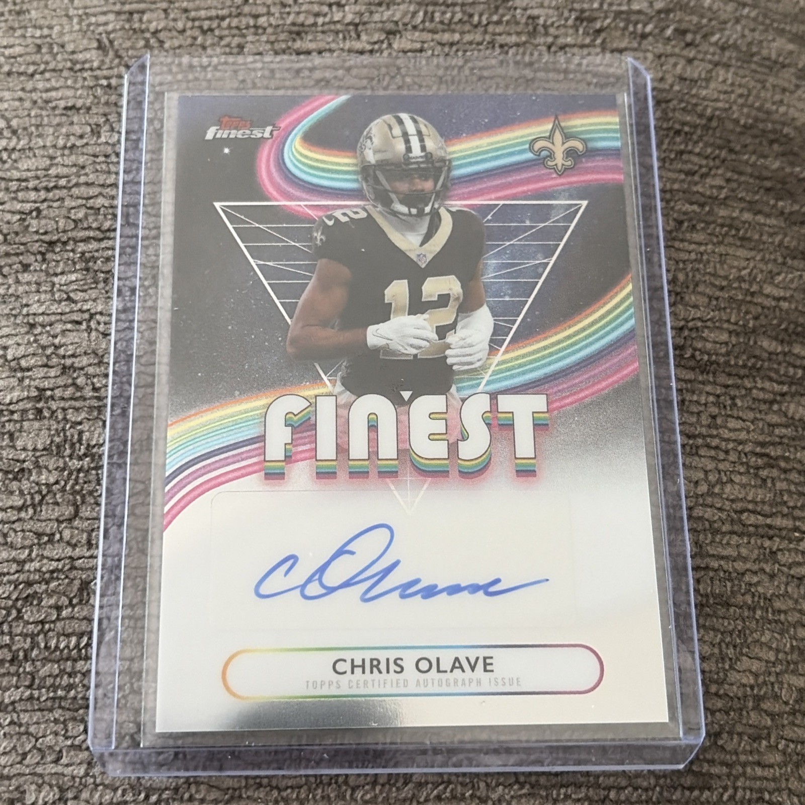 Topps Finest 2025 Chris Olave New Orleans Saints Finest Autographs Auto FA-CO
