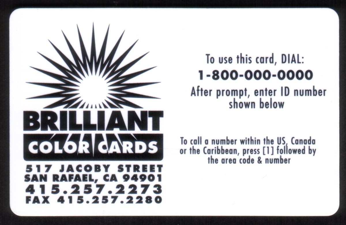 3u Brilliant Color Cards: All Stars Baseball. Advertising PROMO Phone Card