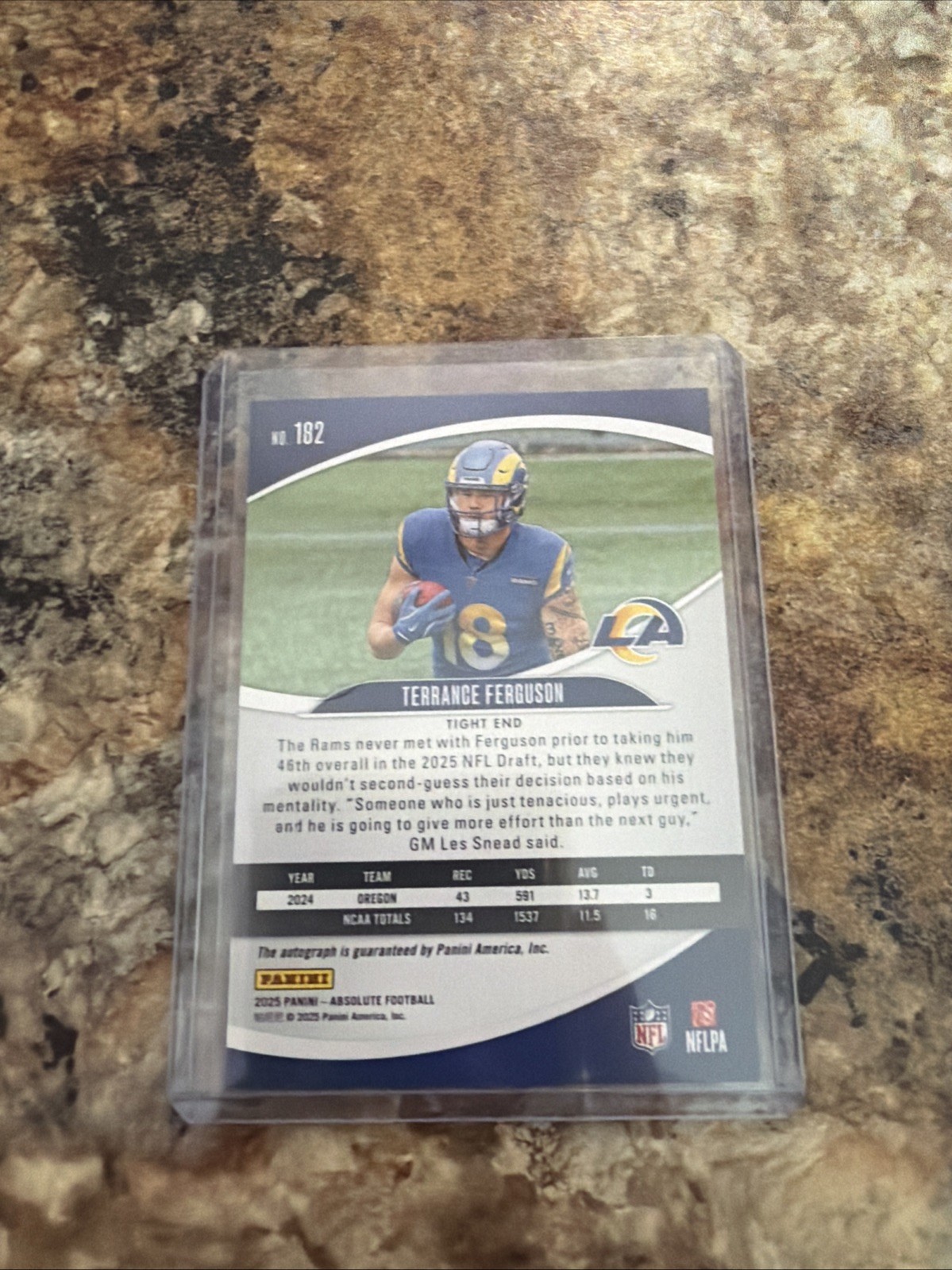 2025 Panini Absolute Rookies Terrance Ferguson #182 Spectrum Blue /50 (RC)