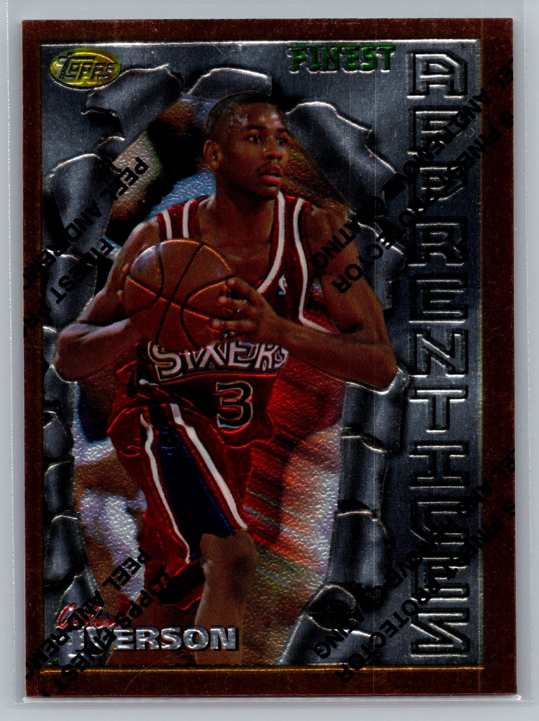 1996-97 Finest Allen Iverson #69 Philadelphia 76ers Rookie