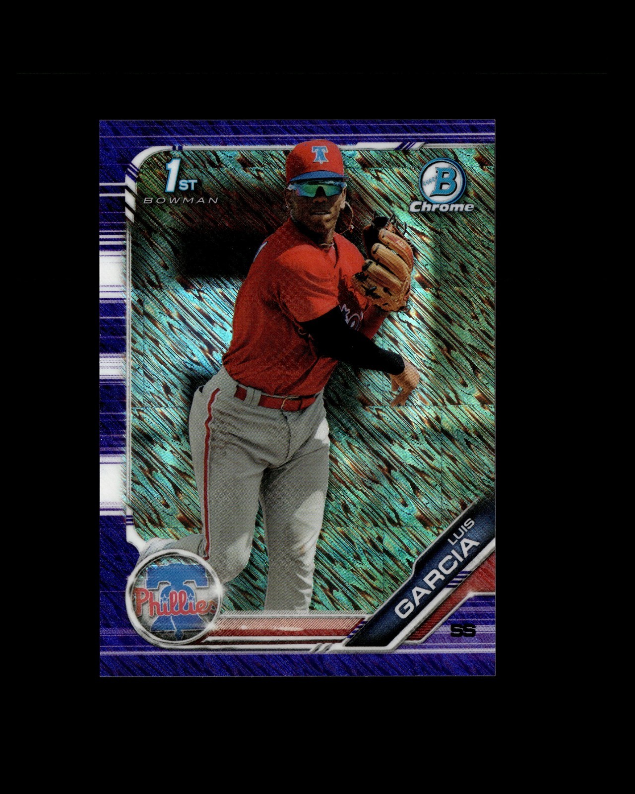 Luis Garcia 2019 Bowman Chrome 1st Bowman #BCP-237 Purple Shimmer Parallel I2