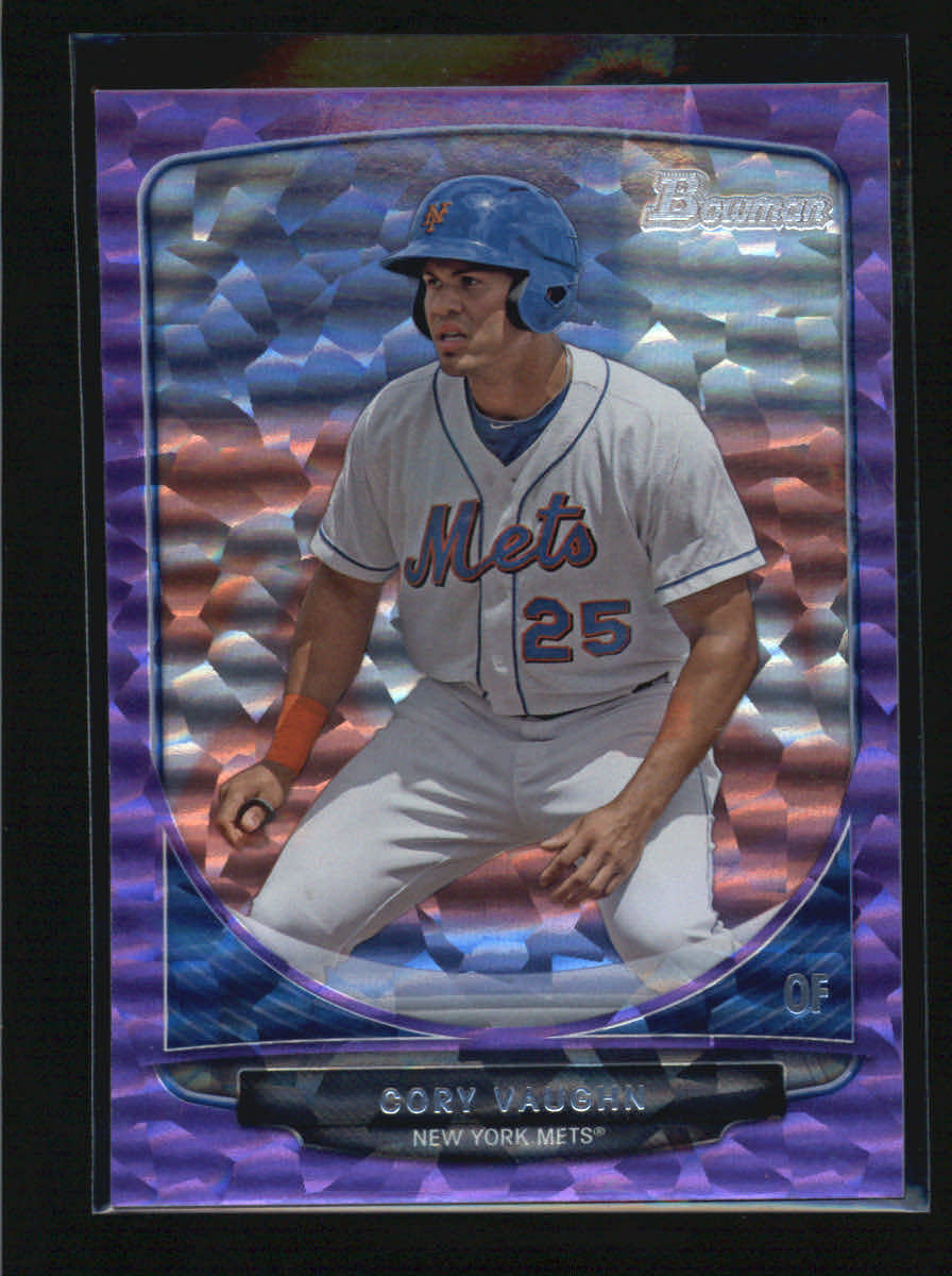 CORY VAUGHN 2013 BOWMAN #BP27 PURPLE ICE ROOKIE RC #01/10 = FIRST 1 MADE AF6100