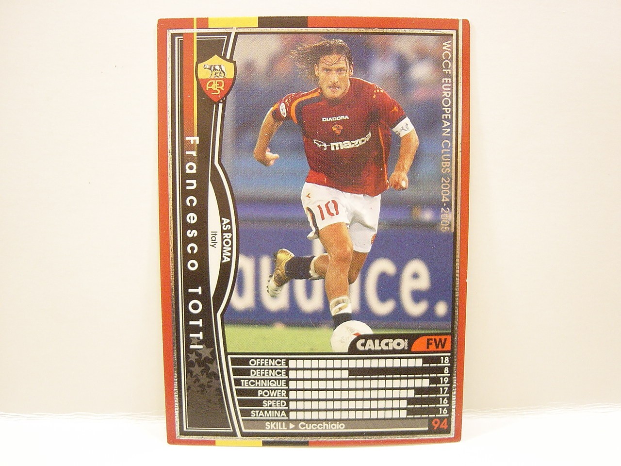 Panini WCCF 2004-05 EX Francesco Totti 1976 Italy　No.10 AS Roma Italy Extra Card