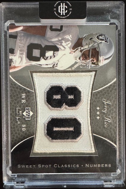 2003 Upper Deck Sweet Spot – Classics Embroidered Patch Jerry Rice #P-JR Jersey