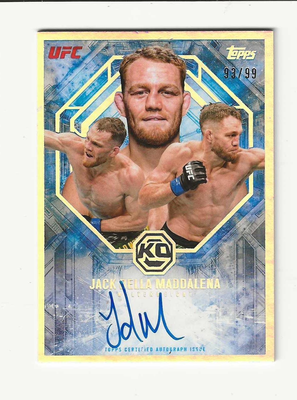 2026 Topps Knockout UFC Jack Della Maddalena Collageagraphs Auto 93/99